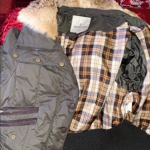 Olive real fur collar down jacket!